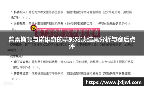 普雷斯顿与诺维奇的精彩对决结果分析与赛后点评